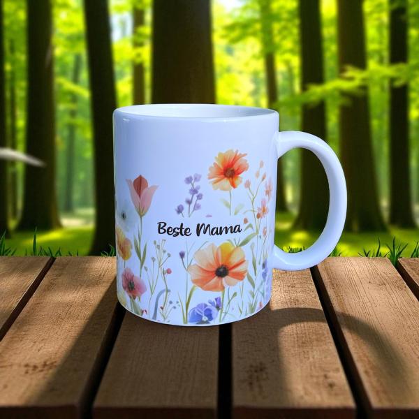 Keramiktasse personalisiert - Beste Mama - Beste Oma oder mit Wunschnamen - Namenstasse - Muttertag - Kaffeetasse - Teetasse - Artikel-Nr. 1100008
